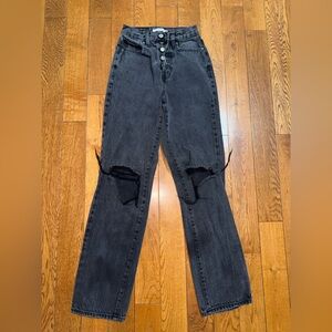 PacSun High Rise Black Distressed Jeans
